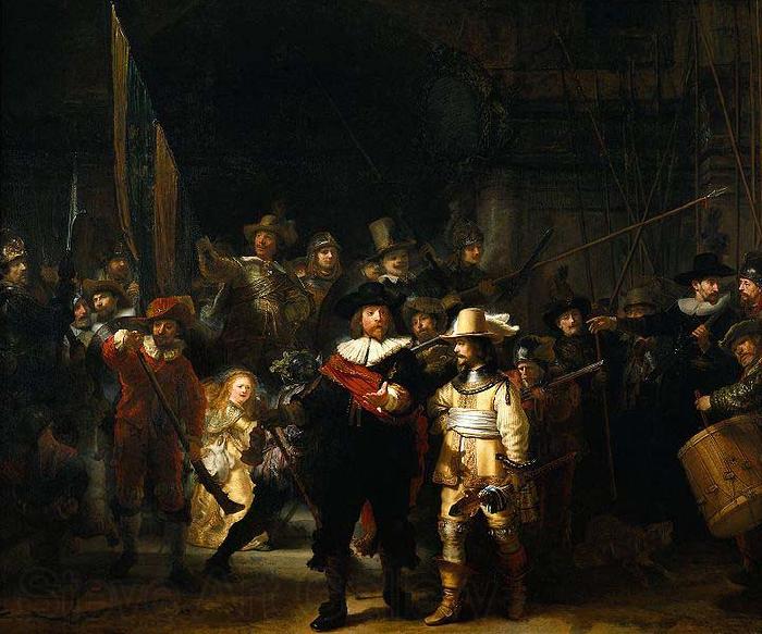 REMBRANDT Harmenszoon van Rijn The Night Watch or The Militia Company of Captain Frans Banning Cocq Germany oil painting art